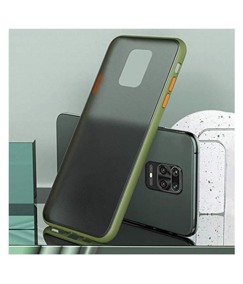 Xiaomi Poco M2 Pro Glass Cover Shining Stars Green Translucent Matte Finished Plain Back 6585