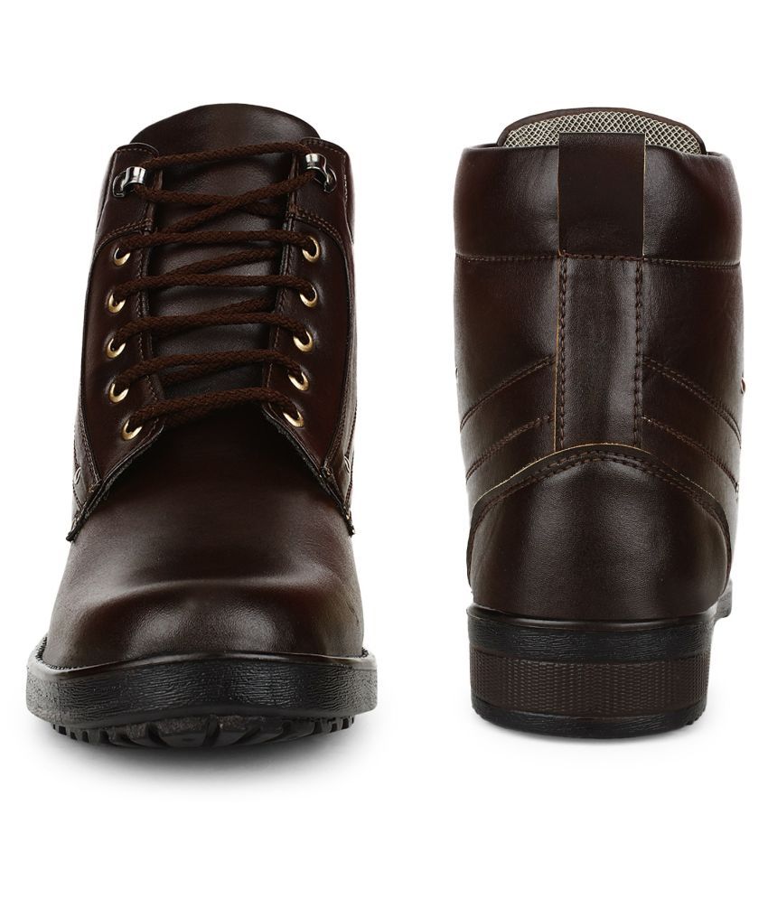 men brown casual boots