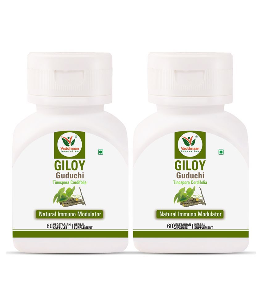     			Vaddmaan Giloy (Pure bitter extract) Vegetarian Capsules - Immune Health & Well-Being (Pack of 2) Guduchi, Tinospora Cordifolia