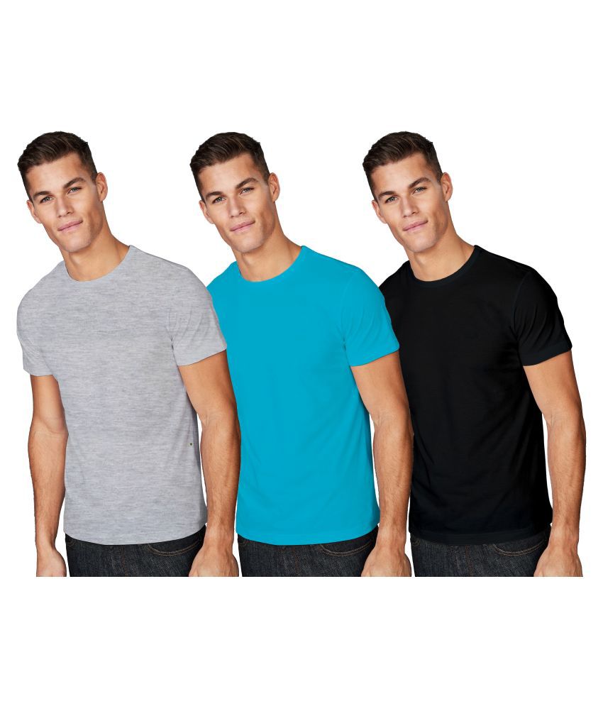     			ESPARTO Cotton Multicolor Solids T-Shirt