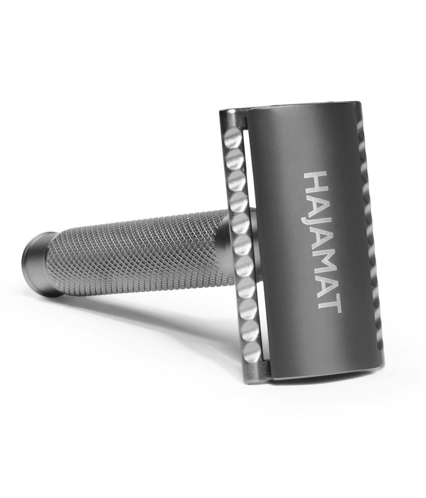 Hajamat Scythe Double Edge Safety Razor for Men| Stainless Steel 304| Closed Comb| Gunmetal Finish