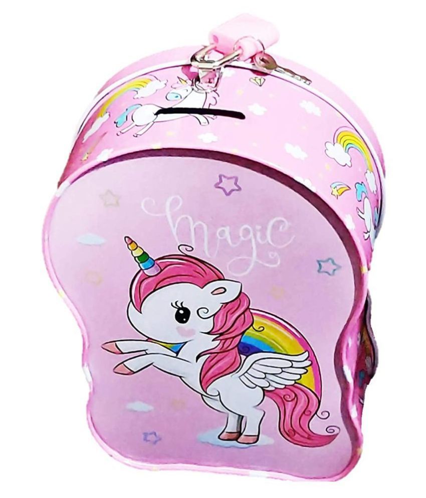 Metallic Durable Money Bank / Piggy Bank / Coin Bank in Cartoon Character with Lock & Key for Kids (Unicorn): Buy Online at Best Price in India - Snapdeal Metallic Durable Money Bank / Piggy Bank / Coin Bank in Cartoon Character with Lock & Key for Kids (Unicorn): Buy Online at Best Price in India - Snapdeal