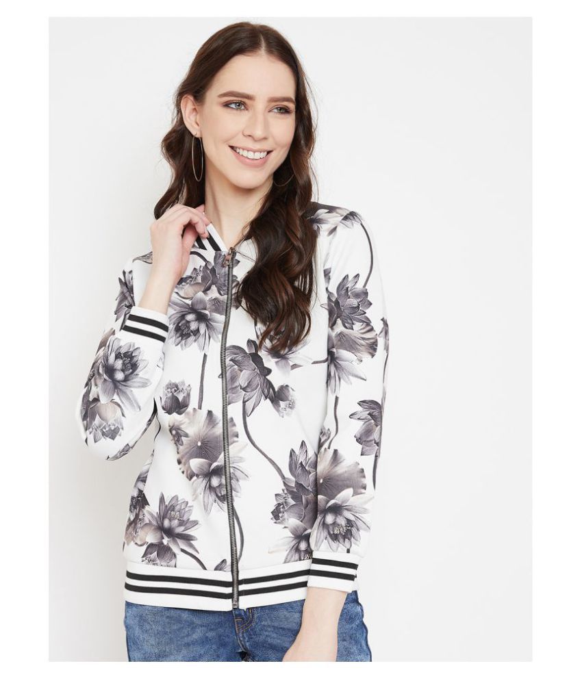 Buy AUSTIN WOOD Polyester White Zippered Sweatshirt Online at Best Prices in India - Snapdeal