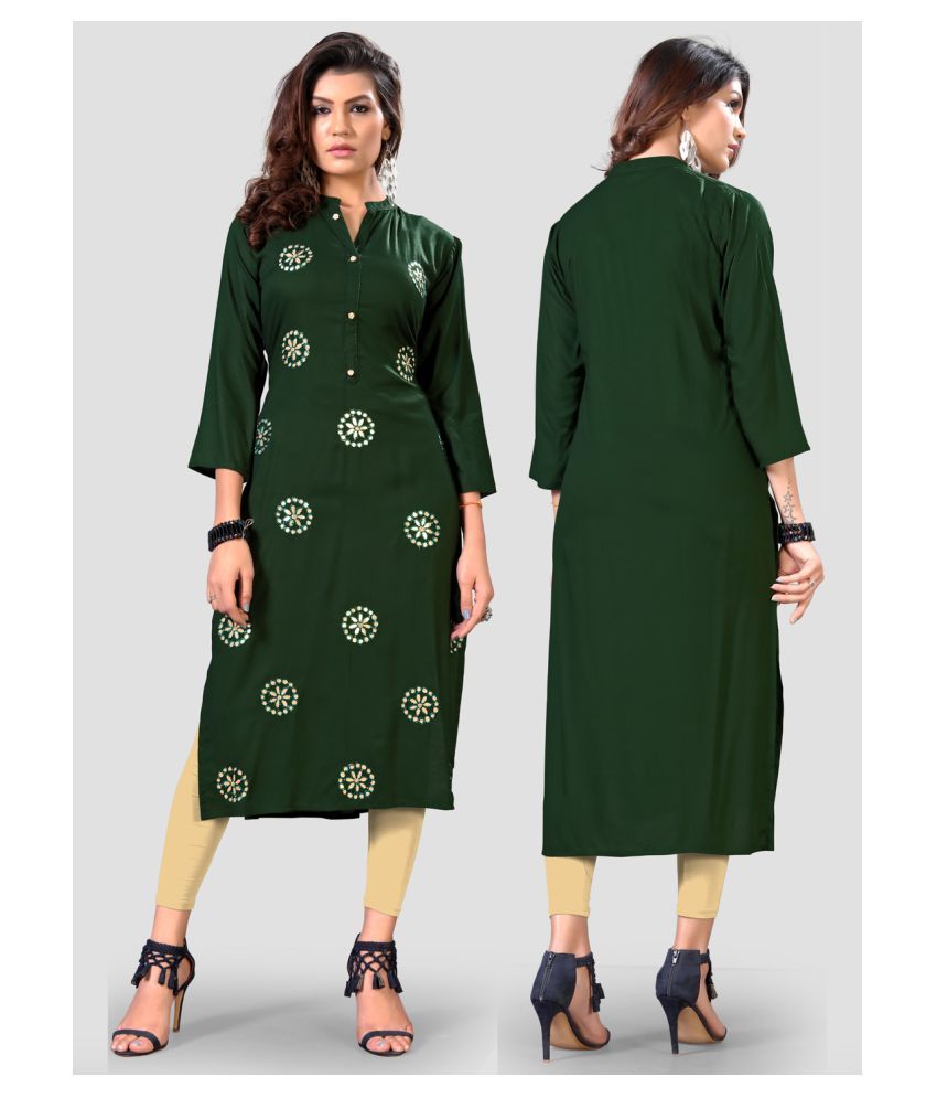 green rayon kurti