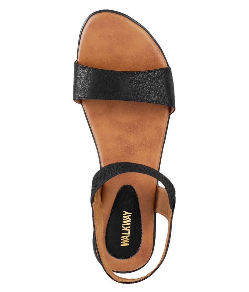 black walking flats