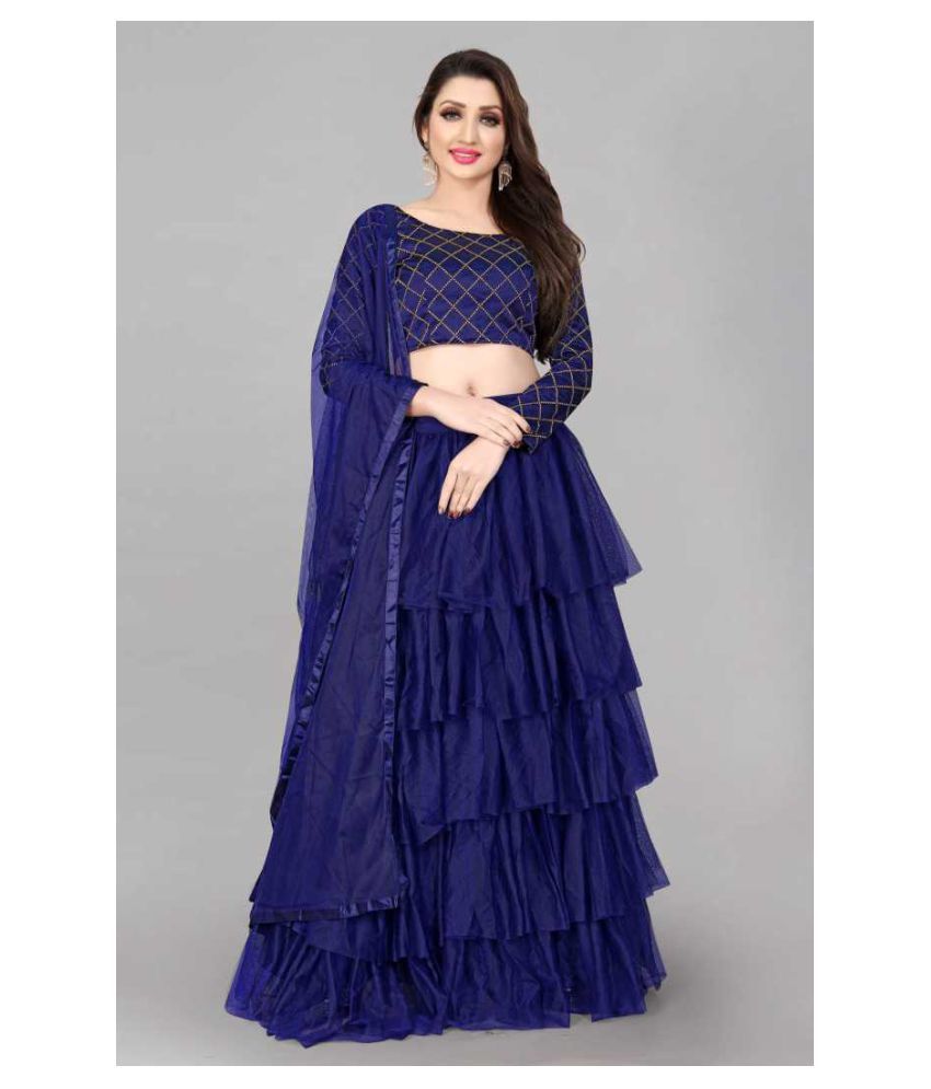 net frill gown design