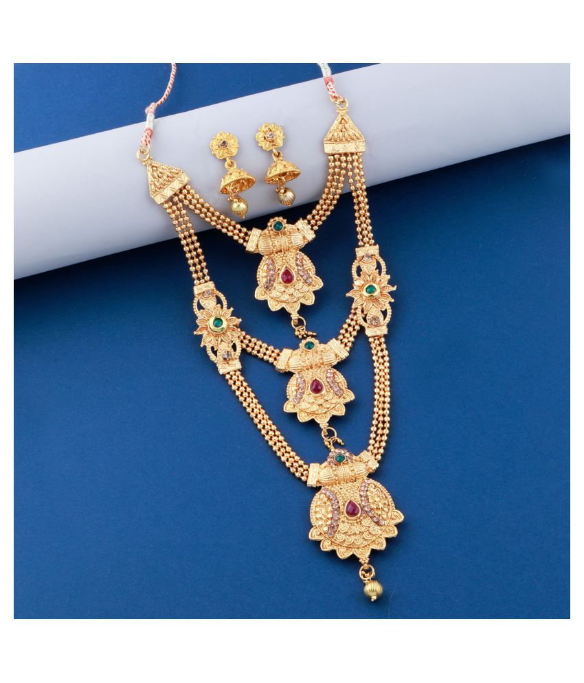SHREENATHJI JEWELLERS Gold Alloy Necklace Set ( Pack of 1 ) Buy