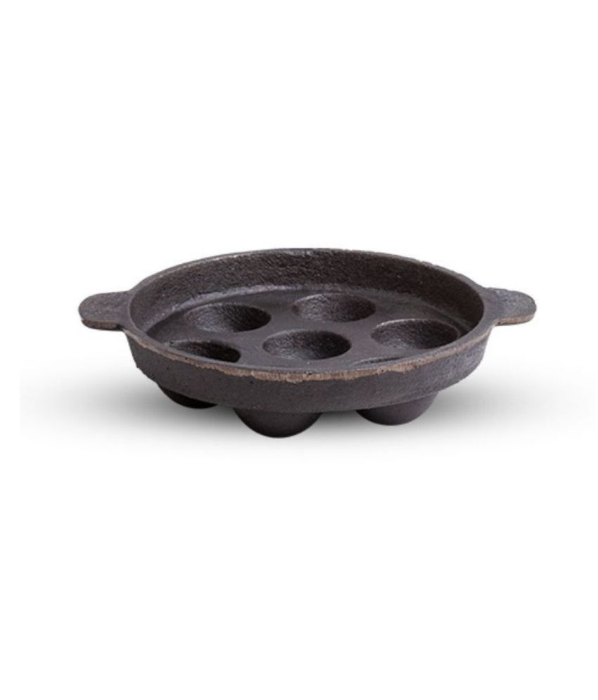 The Indus Valley Paniyaram Pan No Coating Iron Chetty Pan 27 cm mL Buy