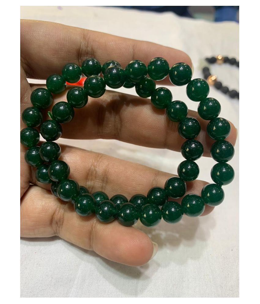     			8mm Green Jade Natural Agate Stone Bracelet