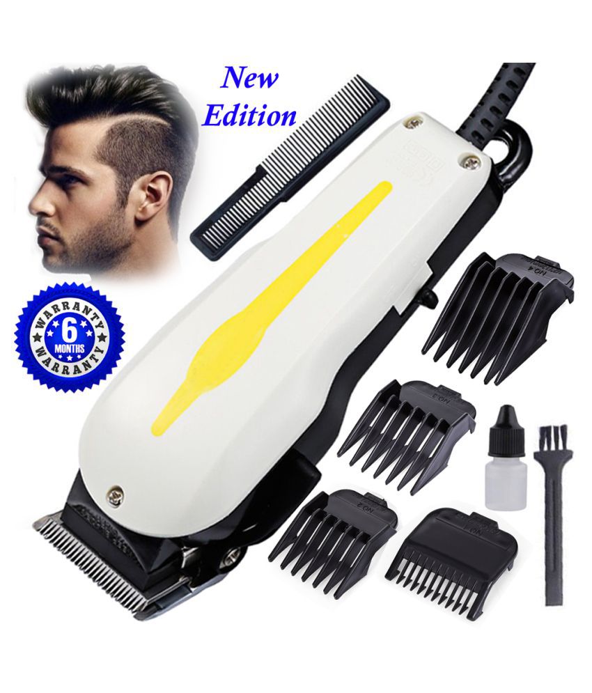 Kemei Corded Trimmer Beard Mustache Clipper Hair Cutting 12W Waterproof For  Men Casual Gift Set: Buy Online at Low Price in India - Snapdeal