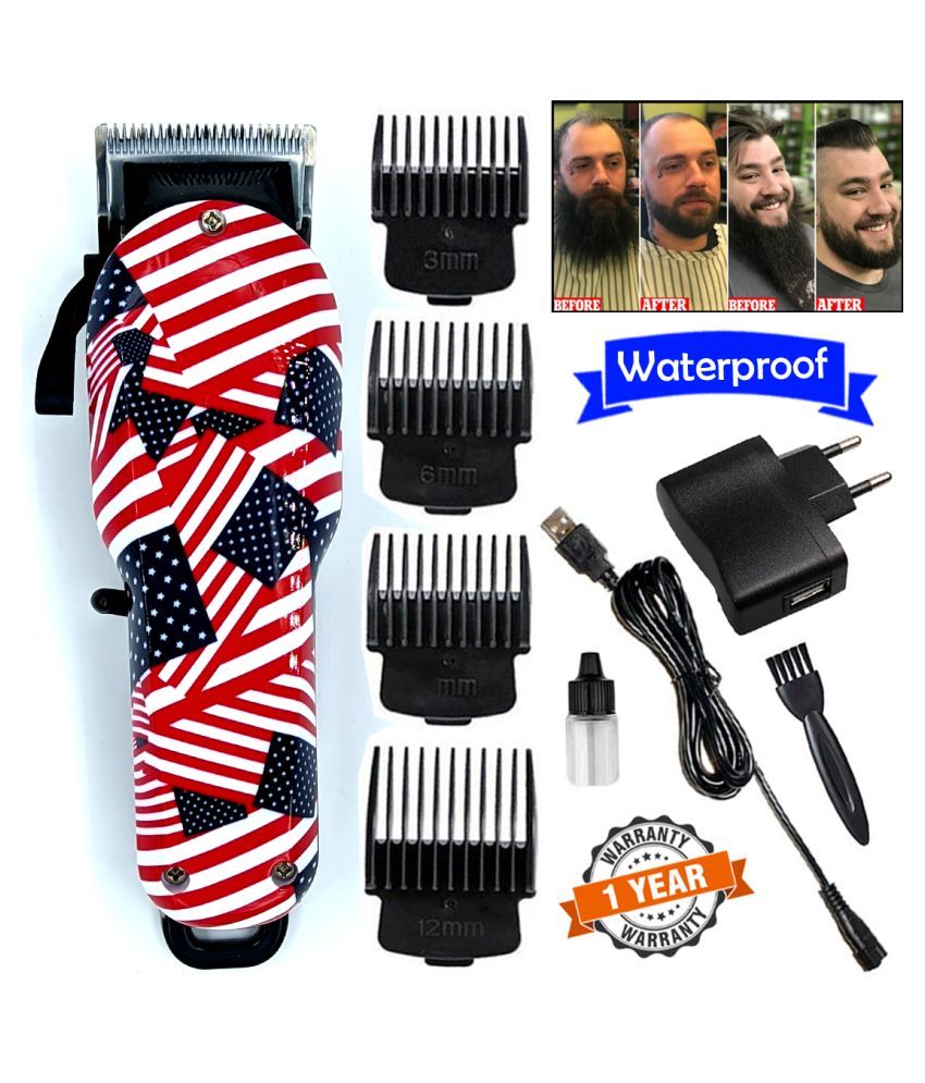 Km Rechargeable Waterproof Cordless Beard Mustache Trimmer Hair Clipper For Men Combo Buy 