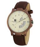 Om Collection SKT009 Leather Analog Men's Watch