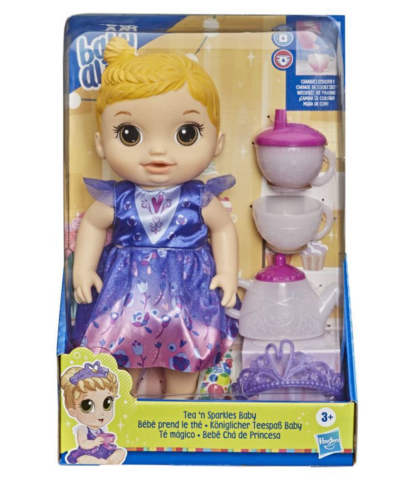 Baby Alive Tea â€˜n Sparkles Baby Doll Color Changing Tea Set Doll