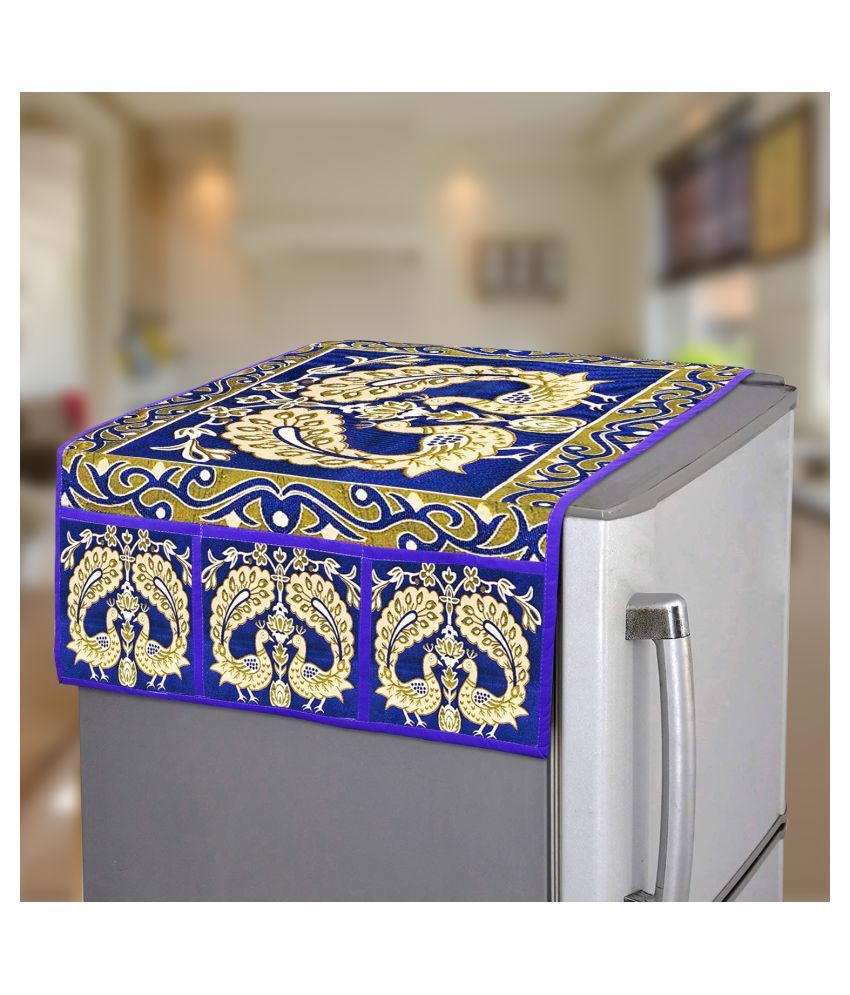     			E-Retailer Single Polyester Blue Fridge Top Cover