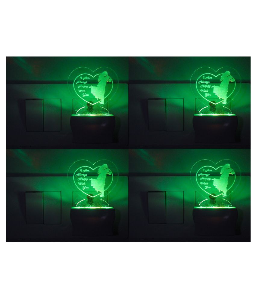     			AFAST 3D Illusion LED Bravest ShivaJi Night Lamp Multi - Pack of 4