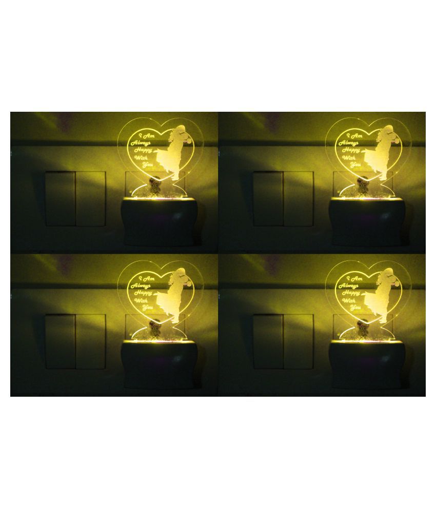     			AFAST 3D Illusion LED ShivaJi Night Lamp Multi - Pack of 4