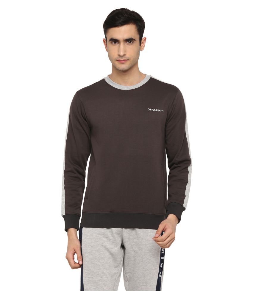 OFF LIMITS Dark Grey Polyester Sweatshirt