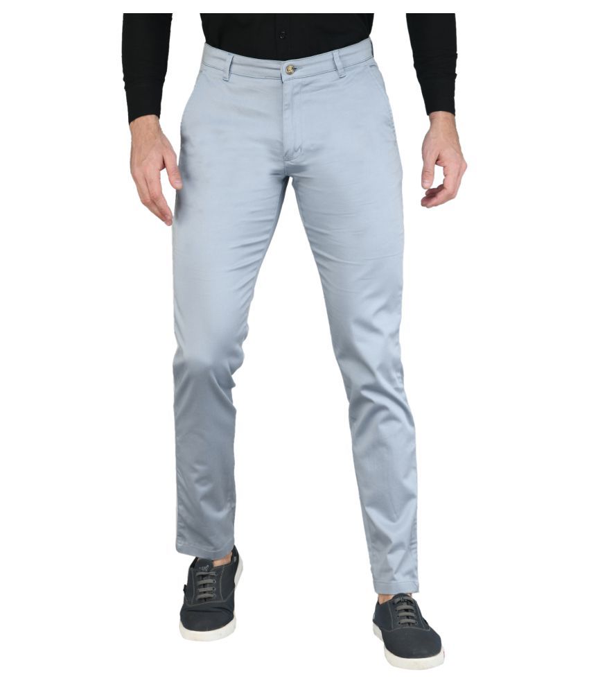     			SAM & JACK Blue Slim -Fit Trousers