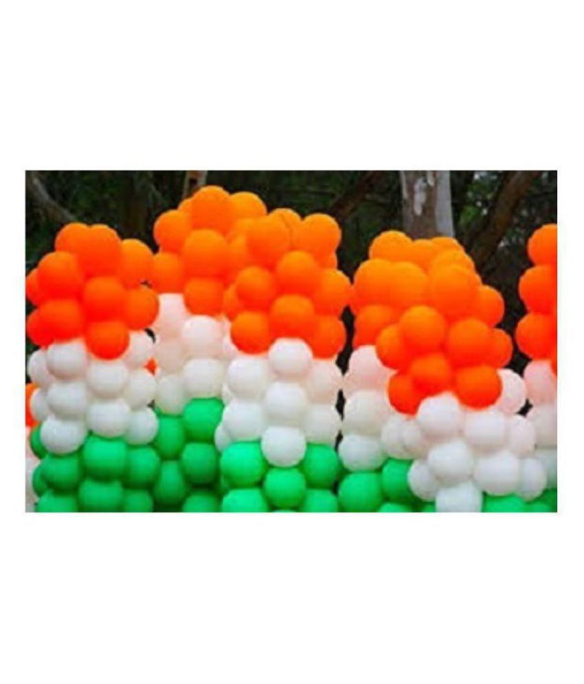     			Pixelfox Republic, Independence Day Pack of 50 Tricolour Patriotic Decoration Balloons