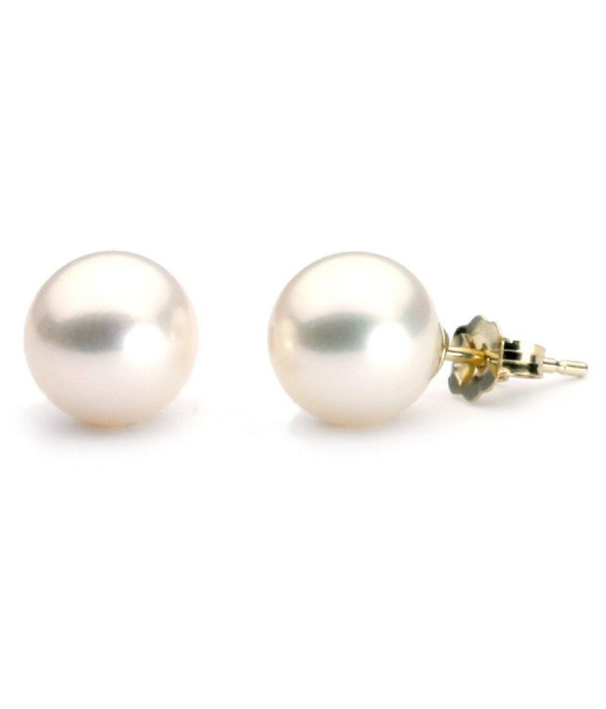 KUNDLI GEMS - Silver Pearl(Moti) Stud Earrings Beautiful Indo-Western ...