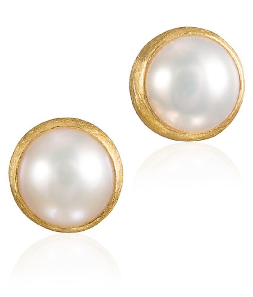 moti stud earrings