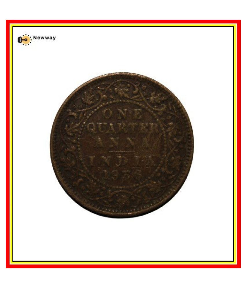 1 1 Quarter Anna 1936 V British India Extremely Rare Coin