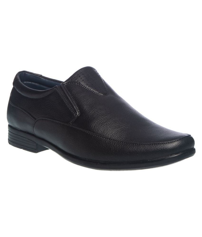     			KHADIM Office Genuine Leather Black Formal Shoes