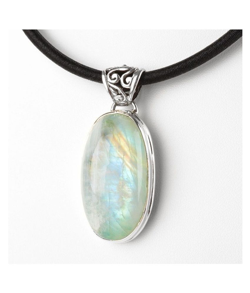 MOONSTONE Pendant 6.25 Ratti 100 Original silver MOONSTONE Stone by