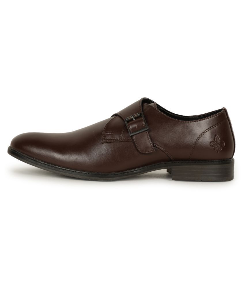 Bond Street By Red Tape Monk Strap Brown Formal Shoes