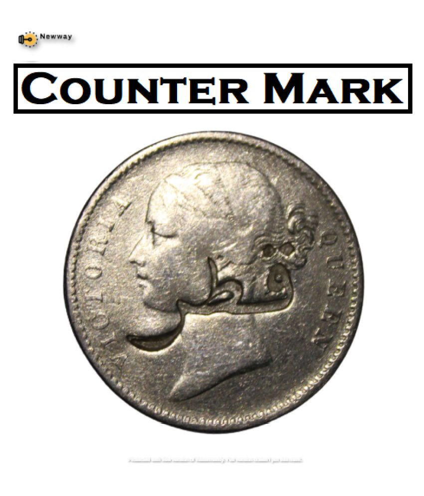 {COUNTER MARK COIN} 1 Rupee 1840 British India Victoria Queen Extremely Rare Coin 100% Genuine Product-----Buyer Get Same Coin-----