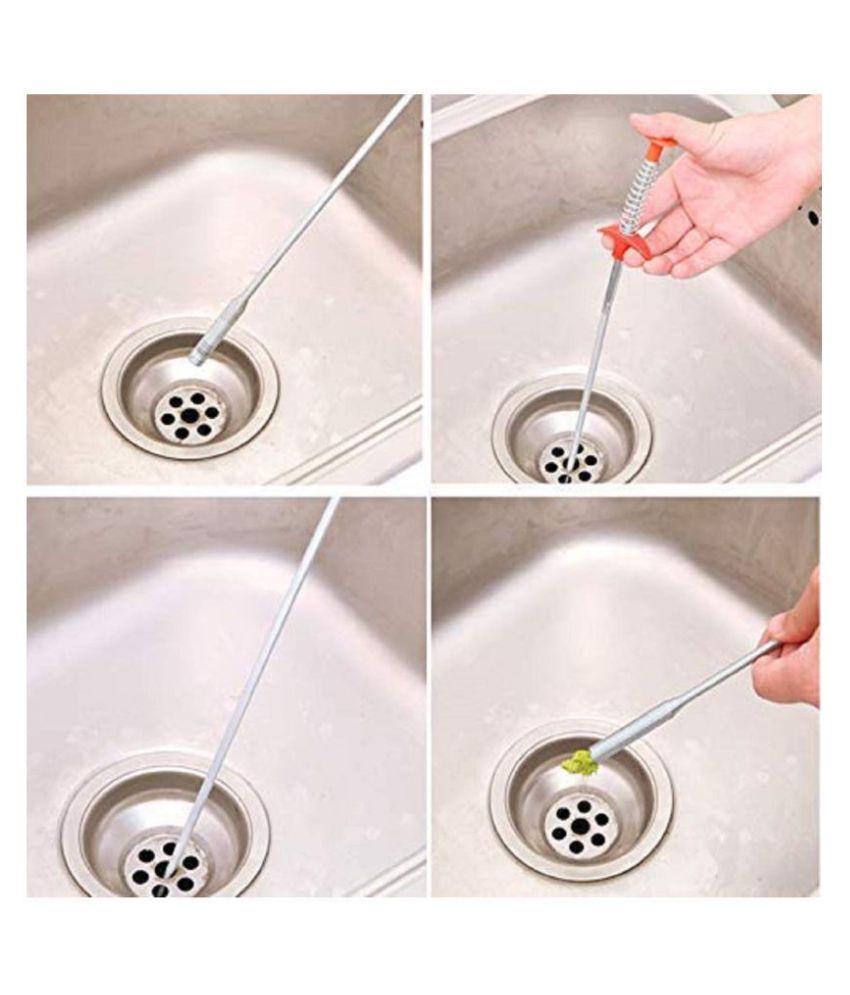 Eighteen Enterprise Sink Overflow Drain Cleaning Drain Clog Water Pipe Sink Cleaner Snake Unblocked Kitchen Bath Rod Hair Remover Buy Online At Best Price In India Snapdeal