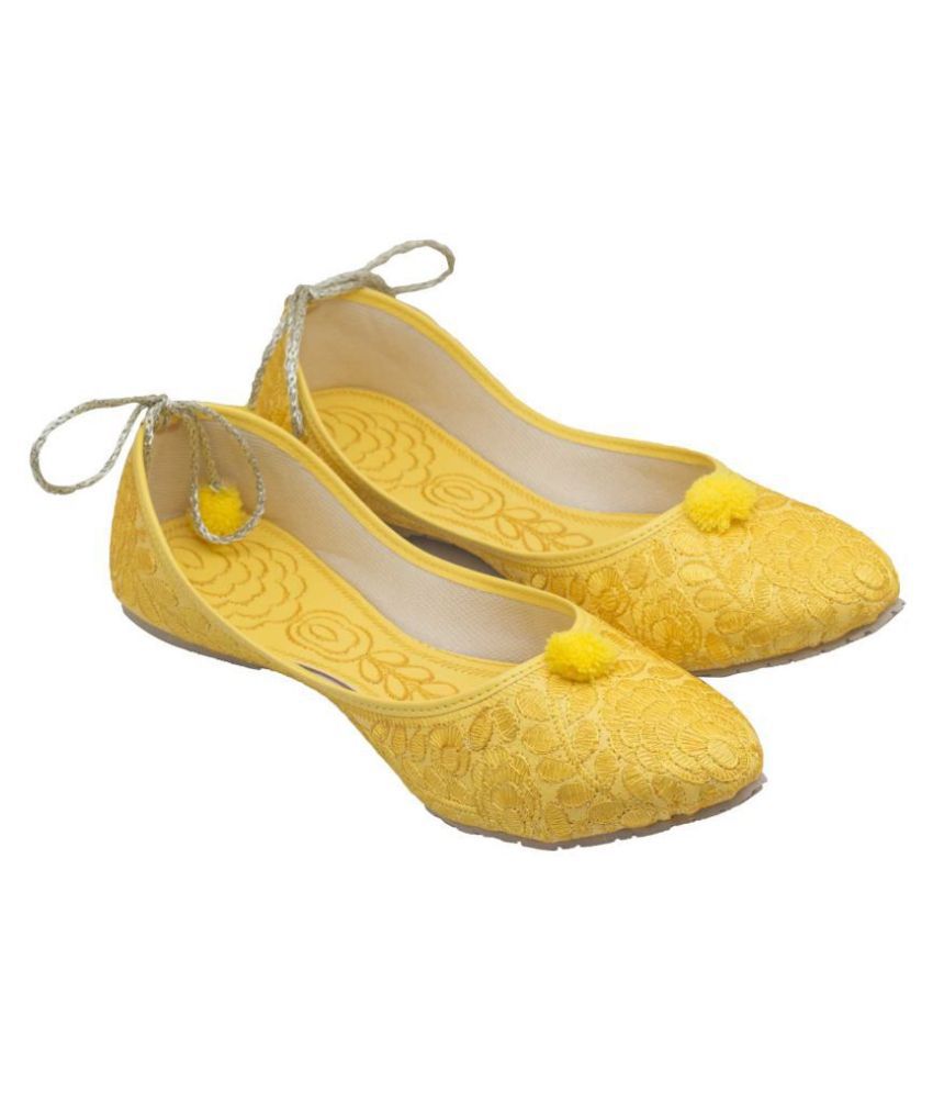     			Raj Yellow Ethnic Footwear