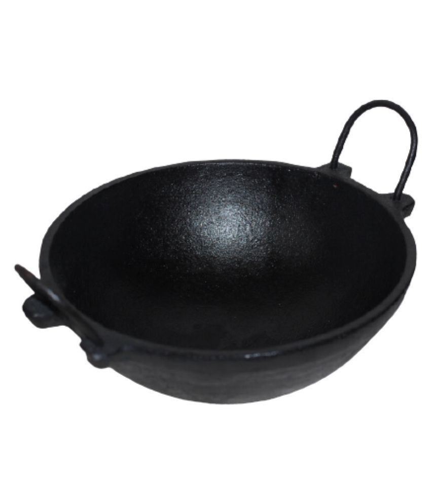 70'skitchen Cast Iron Kadai Deep Kadhai 2000 mL Buy Online at Best