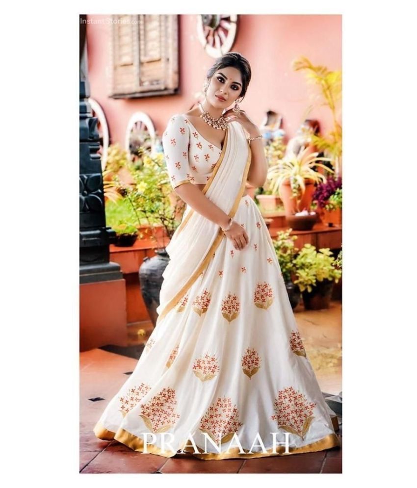 white chaniya choli