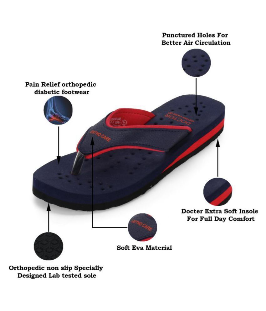 DOCTOR EXTRA SOFT Navy Slippers Price in India- Buy DOCTOR EXTRA SOFT Navy Slippers Online at 