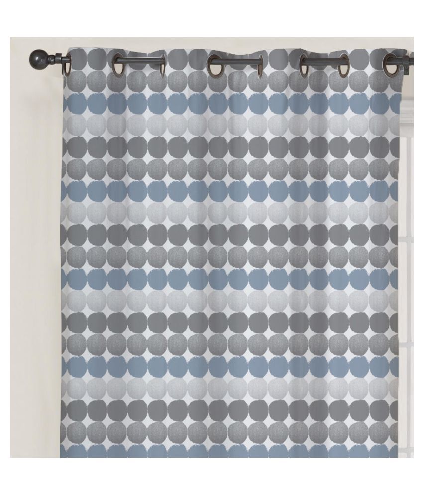 Oasis Single Window Semi-Transparent Eyelet Cotton Curtains Multi Color