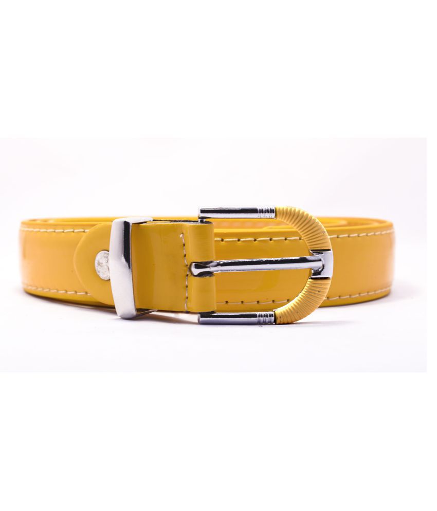 PLAIN CASUAL SLEEK YELLOW BELTS FOR WOMEN AND GIRLS: Buy Online at Low ...