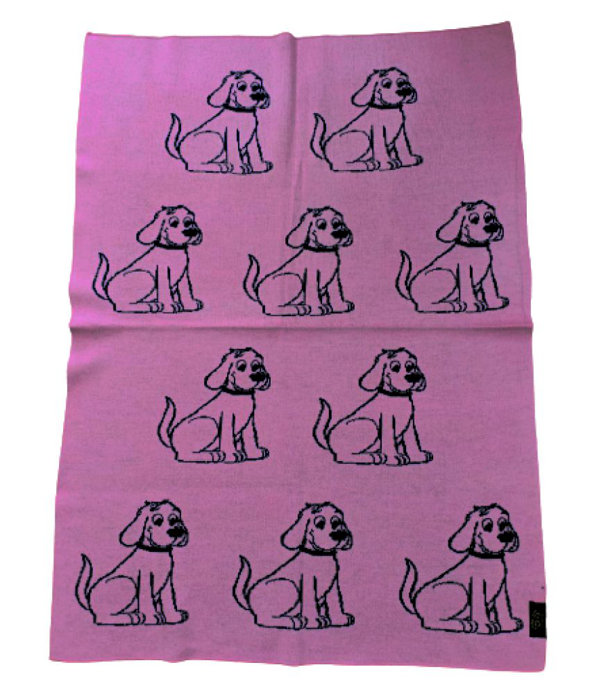 KOKIWOOWOO Premium Soft and Cozy Finely Knitted Woolen Dog Blanket Pink