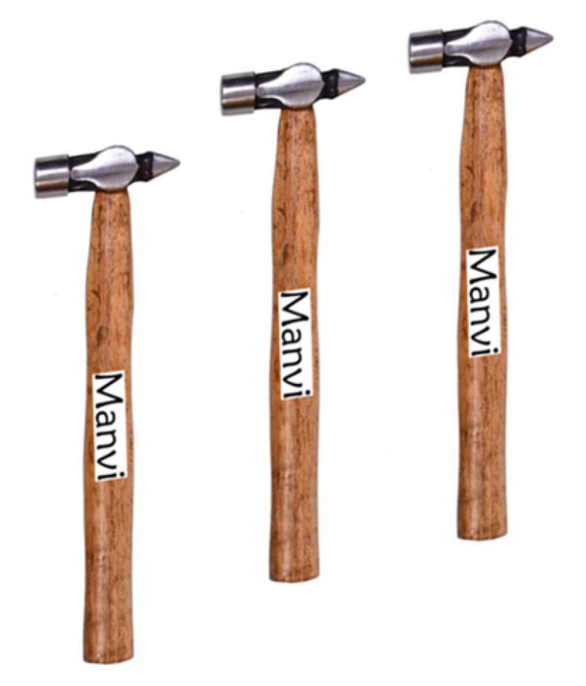     			Manvi-Hammer 200 g Cross Pein (Wooden Handle) Set of 3