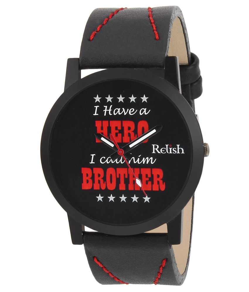 Relish RE S8078BB PU Analog Men #039;s Watch