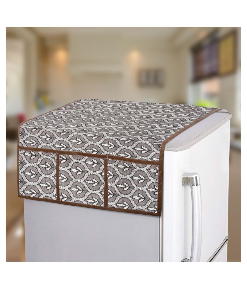     			E-Retailer Single Polyester Brown Fridge Top Cover