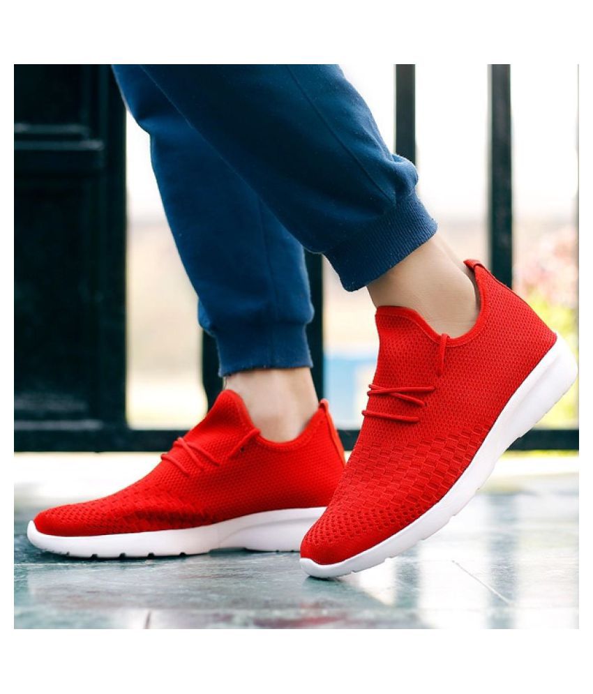 YB BAZAAR Red Casual Shoes - Buy YB BAZAAR Red Casual Shoes Online at ...
