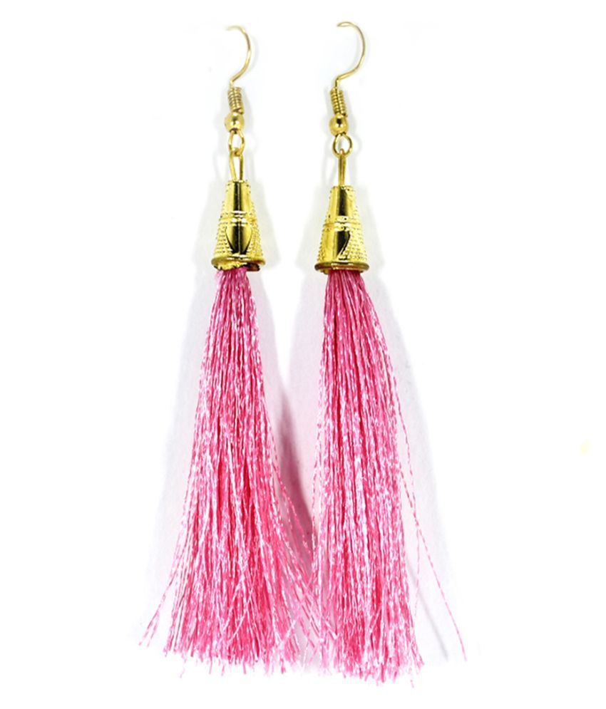 beautiful-pink-tassel-earring-buy-beautiful-pink-tassel-earring