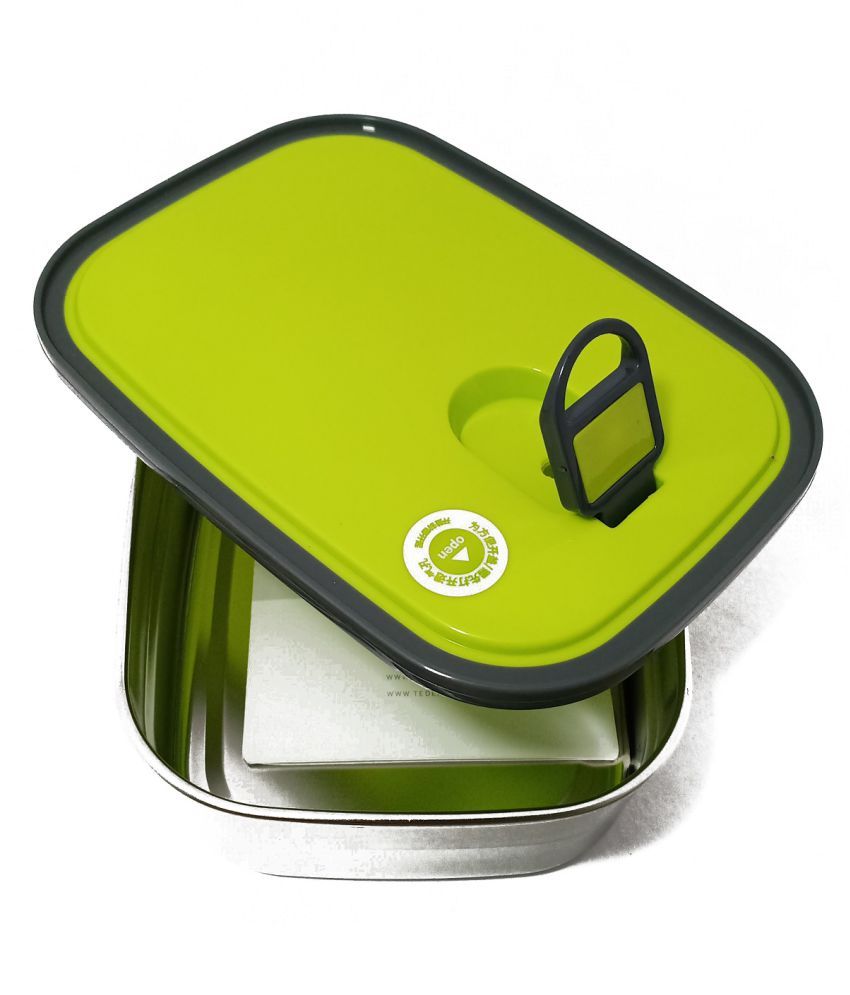Lunch box Green Stainless Steel Lunch Box Buy Online at Best Price in