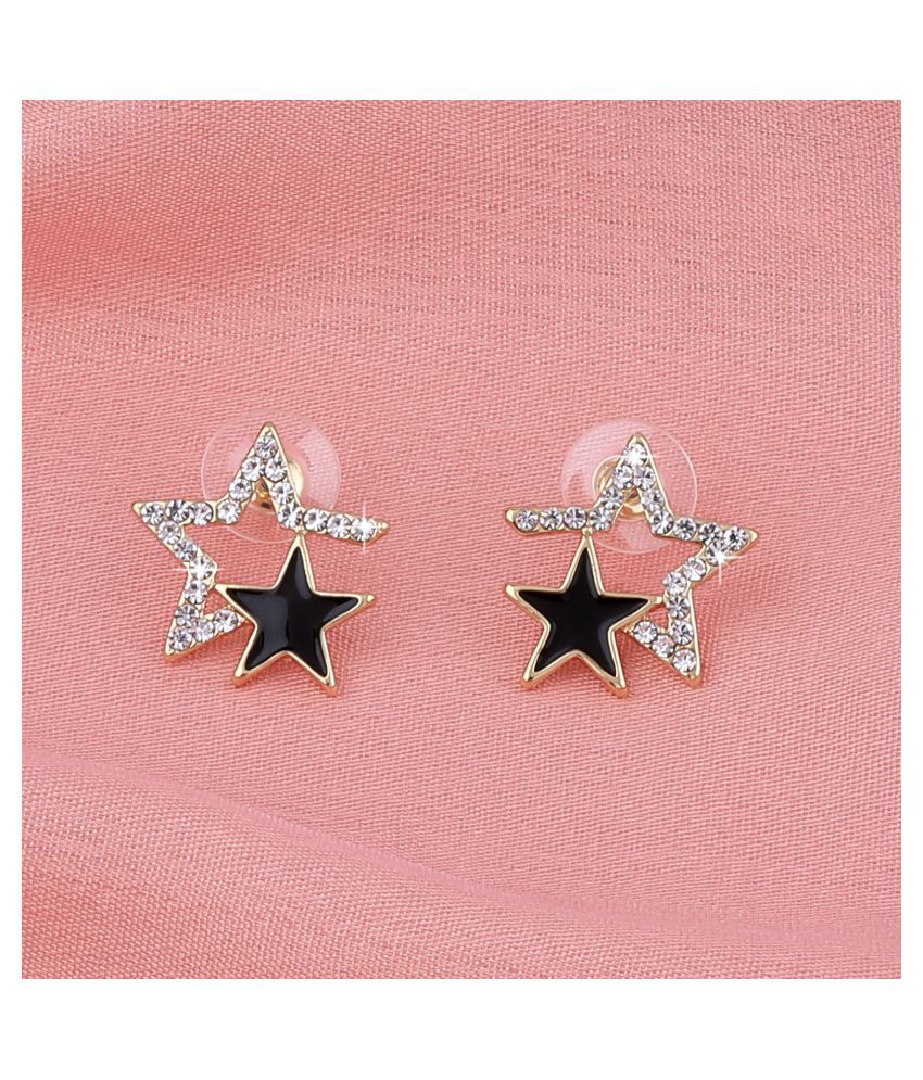     			SILVER SHINE  Amzaing Gold Plated Party Wear Studs Star Earring For Women Girl