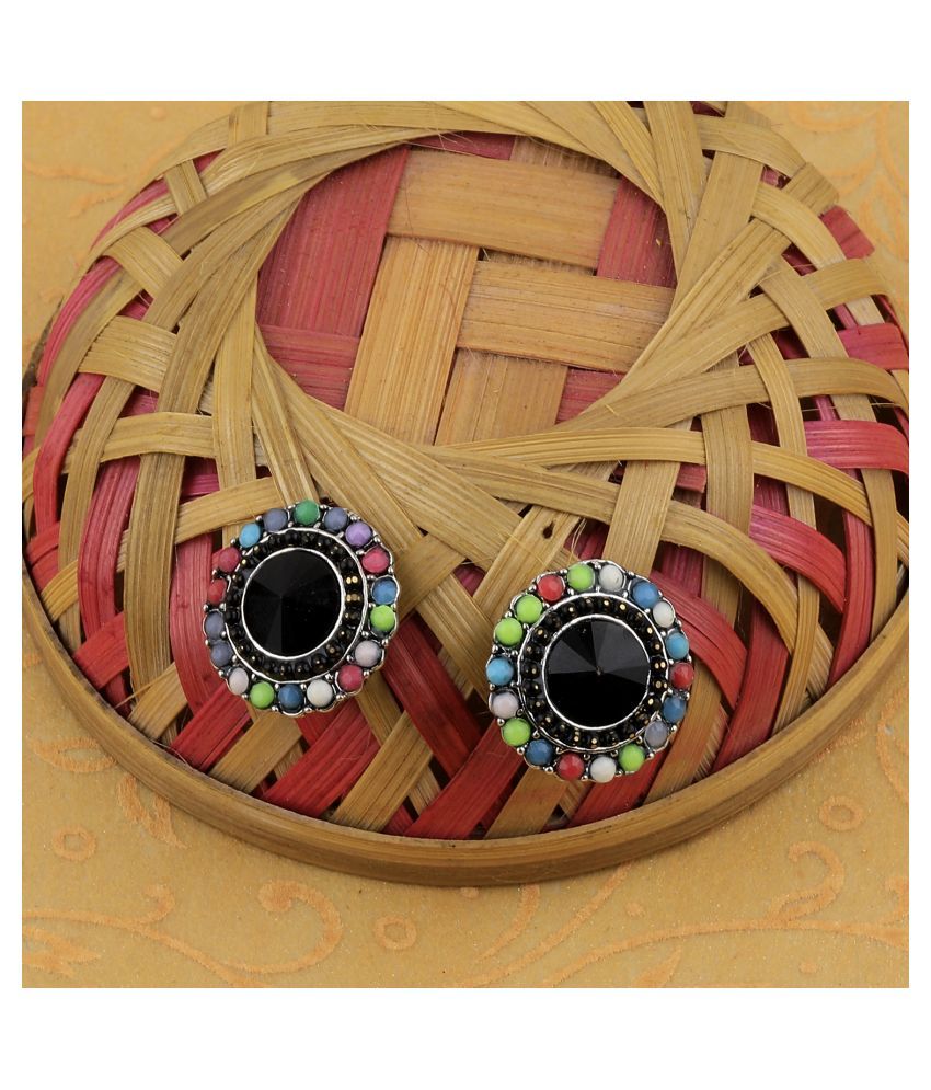     			SILVER SHINE  Attractive Party Wear Multi Colour Stud Diamond Earring For Women Girl