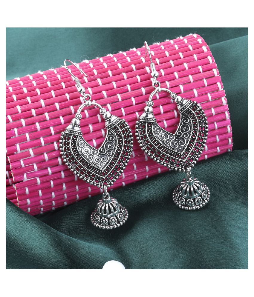     			SILVER SHINE  Dazzling Silver Fish Hook Earrings for Women