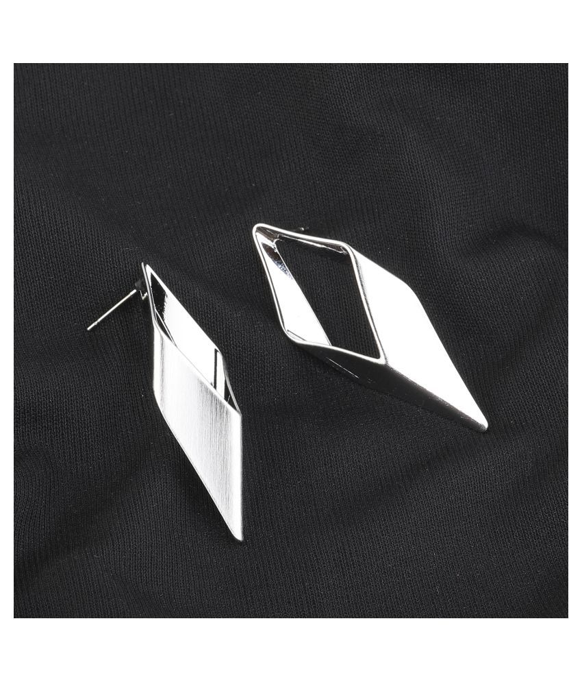     			SILVER SHINE  Silver Plated Mattifing Stylist Designer Partywear Earring For Girls and Women Jewellery