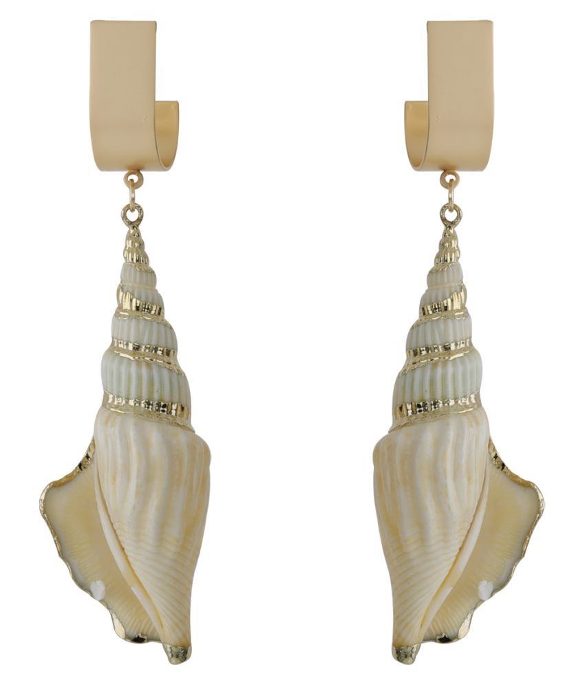     			SILVER SHINE  Unique Deisgner natural Shell Earring For Girls and Women Jewellery
