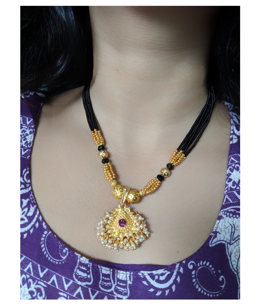 Women's Maharashtrian Traditional Thushi Mangalsutra Jewellery 12 ...